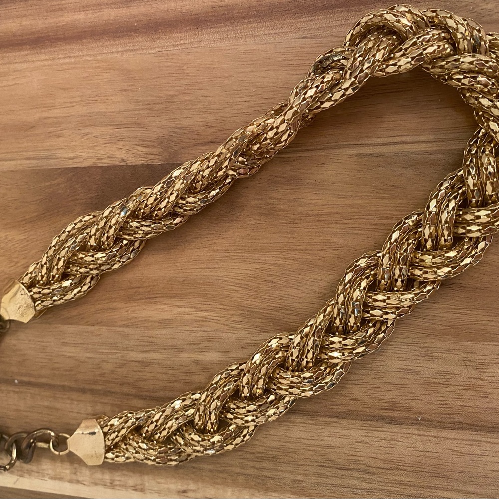 Gold Sparkle Statement Necklace